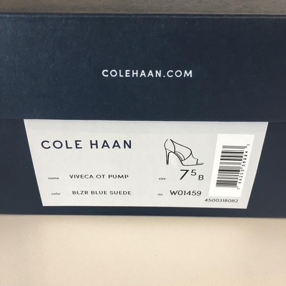 Cole Haan | NIB Navy Suede Viveca Heels Size 7.5 - Picture 8 of 8
